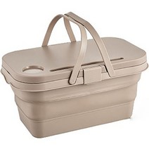 픽샵커머스 라이프스윗 캠핑용 다용도 수납 및 테이블, 베이지