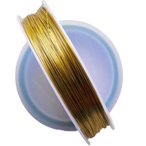 공예 컬러 철 와이어 15 0.3mm, 노랑, 1개