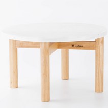 꾸미까 원목 화분 내추럴 스탠드 다용도 테이블 H21, 1단, 화이트(상판)