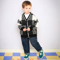 젤리스푼 아동용 클래식 체크 가디건