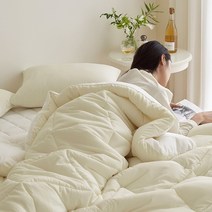 마틸라 슈크림 세미워셔 극세사 차렵이불 + 베개커버 세트