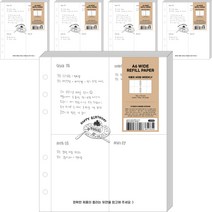 워너디스 6공 다이어리 리필 속지 주간 위클리 A타입 5p, 30매
