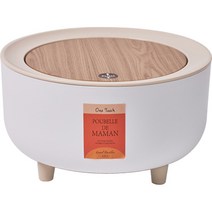 달팽이리빙 푸벨드마망 라운드 원터치 휴지통 2L, 화이트, 1개