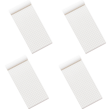 제이포 크래프트 휴대용 미니 수첩 체크 50매, 브라운, 4개