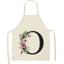 알파벳 이니셜 앞치마 68 x 55 cm, 1개, O