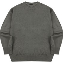 파이브엑스라지 남성용 오버핏 미니멀 라운드 니트