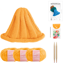 야나 퍼지 롤롤 비니 DIY키트 세트, 05 옐로우골드, 1세트