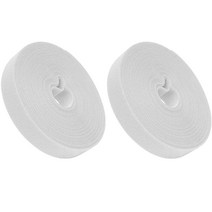 대한 컴퓨터 책상 멀티탭 선정리 케이블 타이 컷팅 벨크로 폭2cm 10m KTB-SET-002, 2개, 화이트