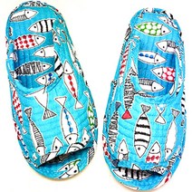 BOFO 여성용 퀼트 면 거실 실내화 5세트, 3번 하늘 물고기