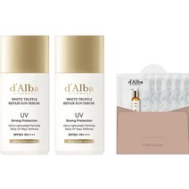 달바 화이트 트러플 리페어 선세럼 SPF50+ PA++++ 35ml x 2p + 세럼 클렌저 15ml 세트, 1세트