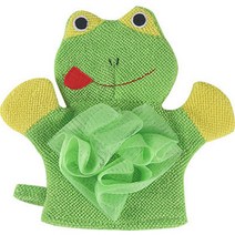 조이멀티 버블 애니멀 캐릭터 유아 목욕장갑 개구리, 1개, 그린