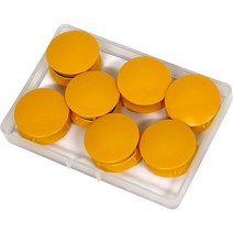 마그피아 칼라원형 자석홀더 무광 특대 14p, 노랑, 1개