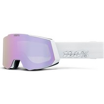 백퍼센트 SNOWCRAFT AF HiPER 스노우고글, White + Lavender
