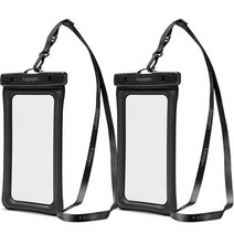 슈피겐 물에 뜨는 에어포켓 방수팩 아쿠아쉴드 A610 AMP04527, 2개, 블랙