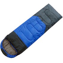 앤도 두꺼운 캠핑 침낭 1.4kg, 블루, 1개