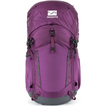 인수스 헨리 등산 중형 배낭 탑리드 35L + 레인커버, 플럼퍼플