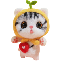 후니마켓 DIY 펠트 세트 고양이 48노랑 가방용, 혼합색상, 1세트