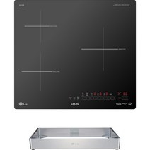 LG전자 DIOS 인덕션 전기레인지 프리스탠딩 본품 + 프리스탠딩 15cm 3구, BEI3GQTUOA, 방문설치