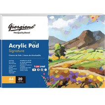 심플리앤 조르조네 드로잉 페이퍼 패드 아크릴용 300g A4, 1개