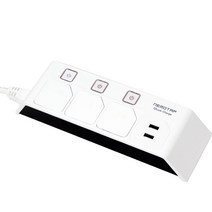 네모탭 개별3구 USB 고속충전 A타입, 1개, 1.5m