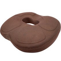 생각나래 메쉬 메모리폼 도넛 방석, 브라운(커버) + 흰색(메모리폼)