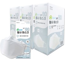 숨프리KF80황사마스크(KF80)(대형), 30개입, 3개, 화이트
