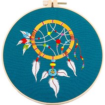 위즈앤위즈 누구나 DIY 프랑스자수 패키지 20cm, 드림캐처 06, 1세트
