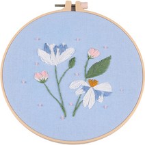 위즈앤위즈 누구나 DIY 프랑스자수 패키지 20cm, 야생화 05, 1세트