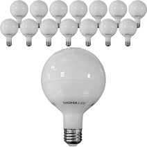 시그마LED 빔볼구 롱타입 E26 12W, 전구색, 15개