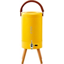 오슬로 스텐 304 이중진공 보온 보냉 트리 워터저그, 옐로우, 4.5L