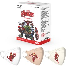 어린숨 엣지 마블 어벤져스 아트심볼 컬러마스크 뉴 초소형 아이언맨 새부리형 3종 x 10p 세트, 1세트, 화이트, 아이보리, 라이트베이지