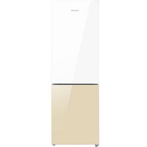 클라윈드 피트인 파스텔 콤비냉장고 방문설치, KRNC312ESM1, 화이트(상단), 베이지(하단)