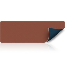 큐센 인조가죽 양면 데스크 장패드 DP-1200, Brown + Navy, 1개