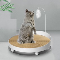 큐러스펫 고양이 원형 스크래쳐 L 49cm, 혼합색상, 1개