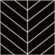 예쏘 데코 3D 에폭시 타일 시트지 헤링본 10p, 블랙