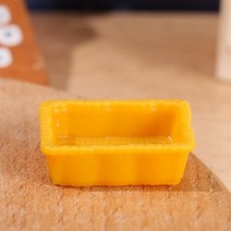 블루리빙 미니어처 주방 소품 모형 접시, 옐로우