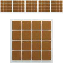 올데이랩 소음방지 FELT 가드스티커 사각, 96개, 브라운