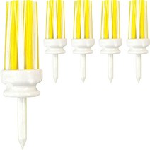 다퍼세일즈 무저항 티샷 브러쉬 골프티 롱티 5p, 옐로우