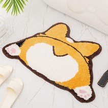 홈테리 엎드린 동물 침실 카펫 털 욕실 미니 러그, 웰시코기