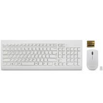 레노버 510 Wireless 키보드 + 마우스 콤보 세트, 화이트, GX31D64842, 일반형