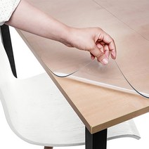 쾌청 유리대용 PVC 투명매트 모서리라운딩 1mm, 투명