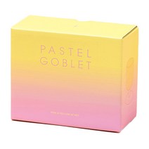 소소한 잡화점 파스텔 고블렛 2종 세트 280ml, 핑크, 옐로우, 1세트