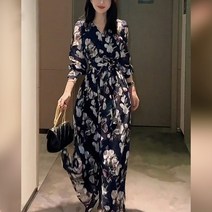 아뗄릭 빅사이즈 플라워 랩 롱 드레쉬 원피스 01866