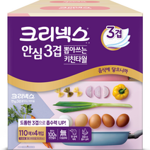 크리넥스 뽑아쓰는 키친타월 110매, 1개, 4개입