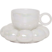 에고이즘 뭉툭 플라워 티 컵 세트 200ml, 오로라, 1세트