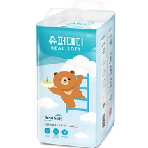 슈퍼대디 리얼소프트 밴드형 기저귀 신생아 소형, 44매