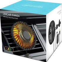 아임커머스 차량용 USB 에어 서큘레이터, UMCAR-FAN24, 블랙