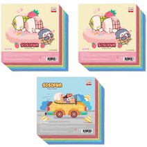 영아트 소소펀 대용량 양면색종이 100p 랜덤발송, 10색, 3개