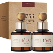 메르헨트 퍼퓸 드 차량용 디퓨저 80ml 본품 2p + 우드볼 2p 세트, 블랙체리, 1세트