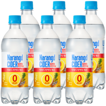 나랑드사이다 제로 파인애플, 500ml, 6개
